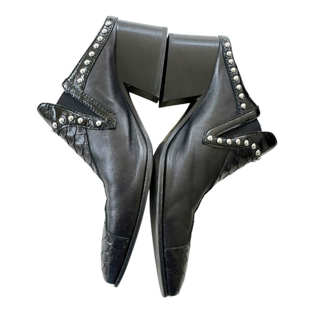 Acne Studios • Karmir Studded Croc-effect Leather Mules In Black - Picture 11 of 14